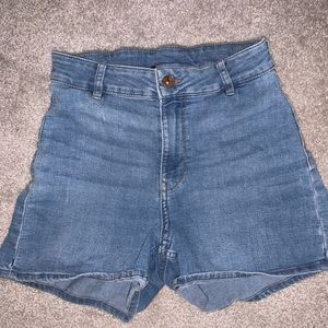 High Rise Denim Shorts